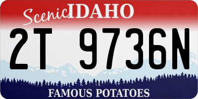 ID license plate 2T9736N