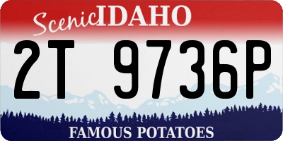 ID license plate 2T9736P