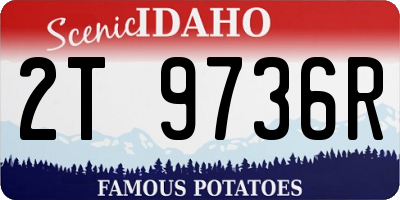 ID license plate 2T9736R