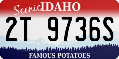 ID license plate 2T9736S