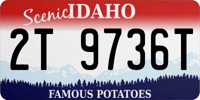 ID license plate 2T9736T