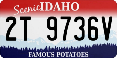 ID license plate 2T9736V