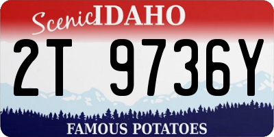 ID license plate 2T9736Y