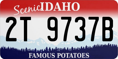 ID license plate 2T9737B