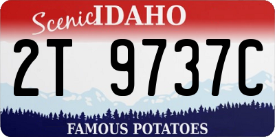 ID license plate 2T9737C