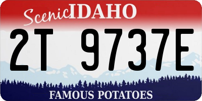 ID license plate 2T9737E