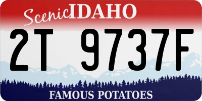 ID license plate 2T9737F