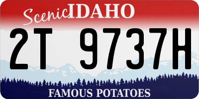 ID license plate 2T9737H