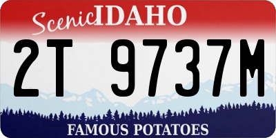 ID license plate 2T9737M