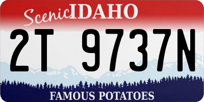 ID license plate 2T9737N