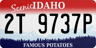 ID license plate 2T9737P