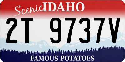 ID license plate 2T9737V