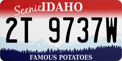 ID license plate 2T9737W