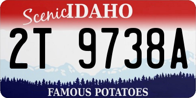 ID license plate 2T9738A