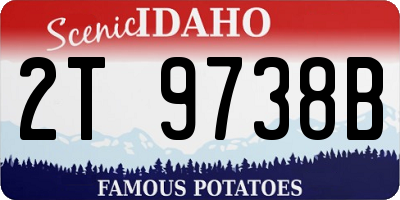 ID license plate 2T9738B