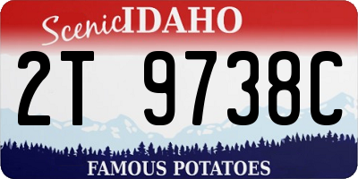 ID license plate 2T9738C