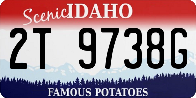 ID license plate 2T9738G