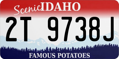 ID license plate 2T9738J