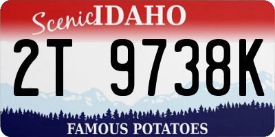 ID license plate 2T9738K