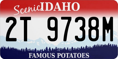 ID license plate 2T9738M