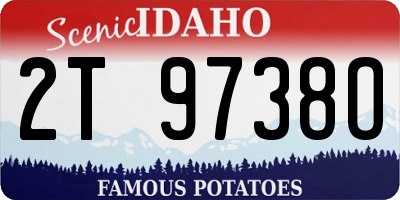 ID license plate 2T9738O