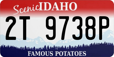 ID license plate 2T9738P