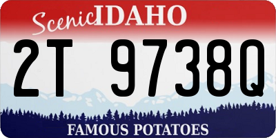 ID license plate 2T9738Q