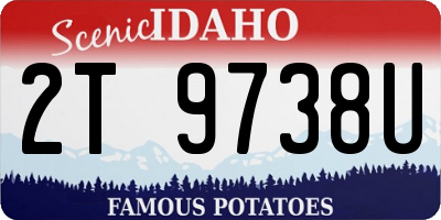 ID license plate 2T9738U