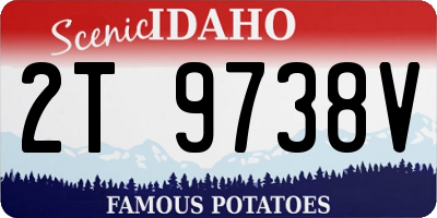 ID license plate 2T9738V