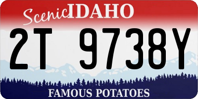 ID license plate 2T9738Y