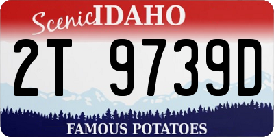 ID license plate 2T9739D