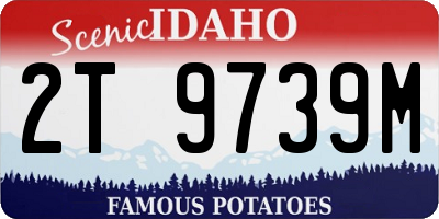 ID license plate 2T9739M