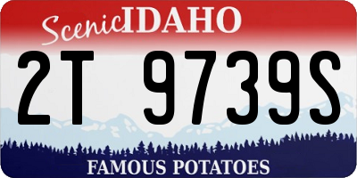 ID license plate 2T9739S