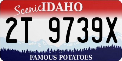 ID license plate 2T9739X