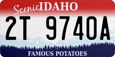 ID license plate 2T9740A