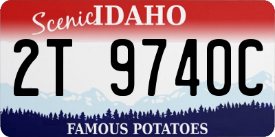 ID license plate 2T9740C