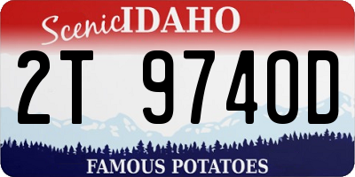 ID license plate 2T9740D