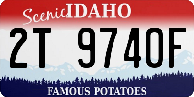 ID license plate 2T9740F