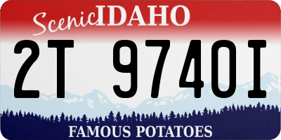 ID license plate 2T9740I