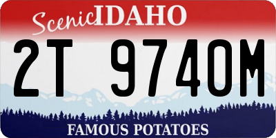 ID license plate 2T9740M