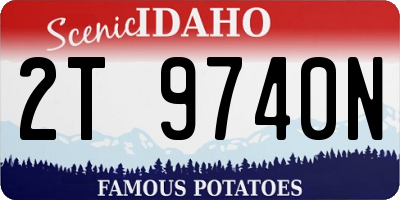 ID license plate 2T9740N