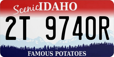 ID license plate 2T9740R