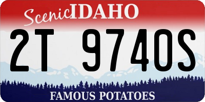 ID license plate 2T9740S