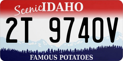 ID license plate 2T9740V