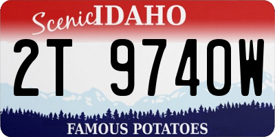 ID license plate 2T9740W