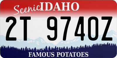 ID license plate 2T9740Z