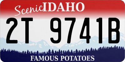 ID license plate 2T9741B