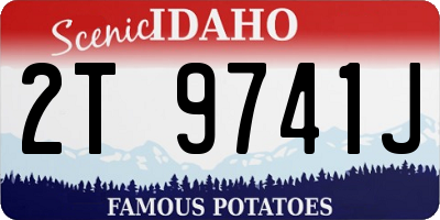 ID license plate 2T9741J