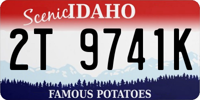 ID license plate 2T9741K