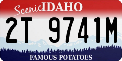 ID license plate 2T9741M